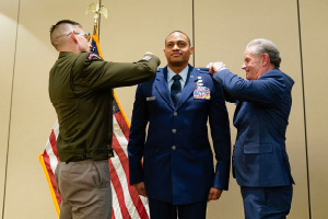 Wounded Warrior Tyshawn Jenkins Promotion Ceremony