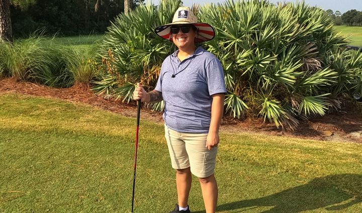 Warrior Denise Krueger found her passion for golf after attending a PGA Tour golf clinic organized by WWP.